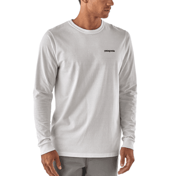 Triko dlouhý rukáv Patagonia P-6 Logo Responsibili-Tee LS Men White