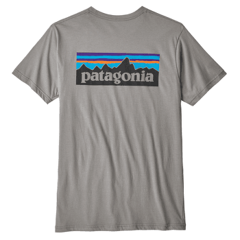 Triko krátký rukáv Patagonia P-6 Logo Organic T-Shirt Men Feather Grey