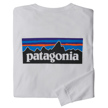 Triko dlouhý rukáv Patagonia Long-Sleeved P-6 Logo Responsibili-Tee Men White