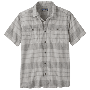 Košile krátký rukáv Patagonia Back Step Shirt Men Shore Plaid: Salt Grey