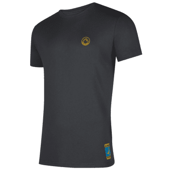 Triko krátký rukáv La Sportiva Climbing on the Moon T-Shirt Men Carbon/Giallo