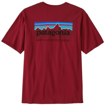 Triko krátký rukáv Patagonia P-6 Mission Organic T-Shirt Men Wax Red