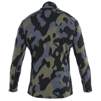 Triko dlouhý rukáv Icebreaker Merino 260 Vertex LS Half Zip Natural Camo Men BLACK/LODEN/GRAPHITE/J