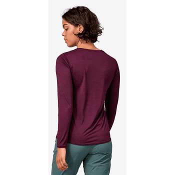 Triko dlouhý rukáv Patagonia L/S Cap Cool Daily Graphic Shirt Women Ridge Rise Stripe: Night Plum X-Dye