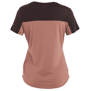 Triko krátký rukáv Icebreaker Merino 125 Cool-Lite Sphere III SS Tee Colour Block Women CEDAR WOOD/BITTERSWEET/CB