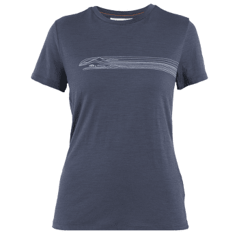 Triko krátký rukáv Icebreaker Merino 150 Tech Lite SS Tee Camping Lines Women GRAPHITE