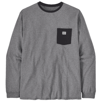 Triko dlouhý rukáv Patagonia Long-Sleeved Shop Sticker Pocket Responsibili-Tee Gravel Heather