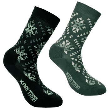 Ponožky Kari Traa TIRILL WOOL SOCK 2PK DUSTY MIDTONE GREEN