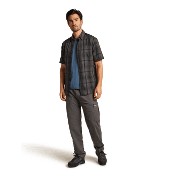 Košile krátký rukáv Icebreaker Merino 125 Cool-Lite™ Steveston SS Shirt Plaid Men OBSIDIAN/BLACK/P