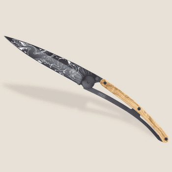 Nůž Deejo Tattoo Black 37g, Olive Wood, Capricorn