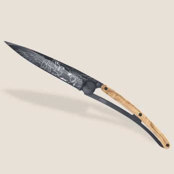 Nůž Deejo Tattoo Black 37g, Olive Wood, Cancer