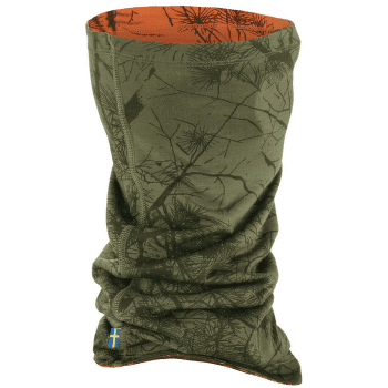 Nákrčník Fjällräven Lappland Neck Gaiter Green Camo-Orange Multi Camo