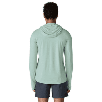 Tričko dlhý rukáv Patagonia Cap Cool Sun Hoody Men Thermal Blue - Thin Ice X-Dye