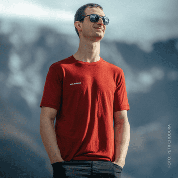 Triko krátký rukáv Mammut Massone Light T-Shirt Men 3818 dark mammut red