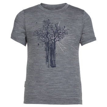 Tričko krátky rukáv Icebreaker Tech Lite SS Shine Big Girl Gritstone HTHR IBANS_00894