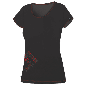 Triko krátký rukáv Direct Alpine Furry Lady 1.0 black/red