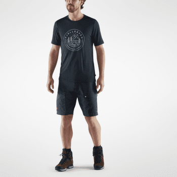 Tričko krátky rukáv Fjällräven Abisko Wool Tältplats SS Men Dark Navy