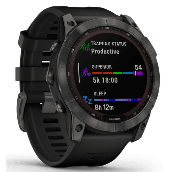Hodinky Garmin fenix 7X Solar Gray/Black Silicone Band