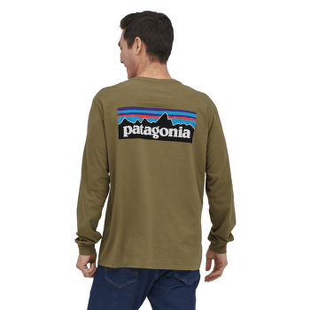 Triko dlouhý rukáv Patagonia Long-Sleeved P-6 Logo Responsibili-Tee Men Buckhorn Green