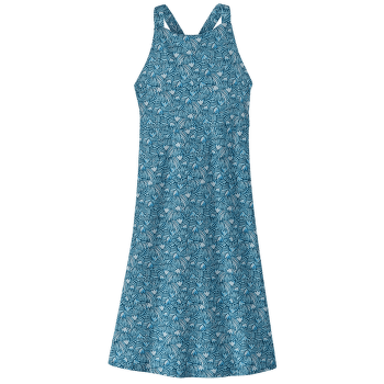 Šaty Patagonia Magnolia Spring Dress Block Party: Lago Blue