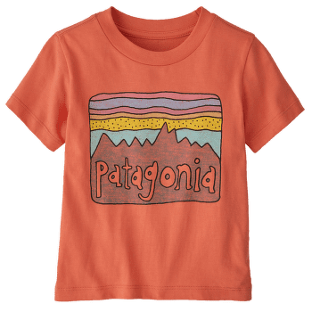 Triko krátký rukáv Patagonia Fitz Roy Skies T-Shirt Kids Coho Coral