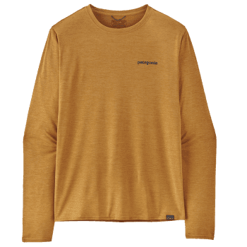 Triko dlouhý rukáv Patagonia Cap Cool Daily Graphic Shirt - Waters Men Boardshort Logo: Pufferfish Gold X-Dye