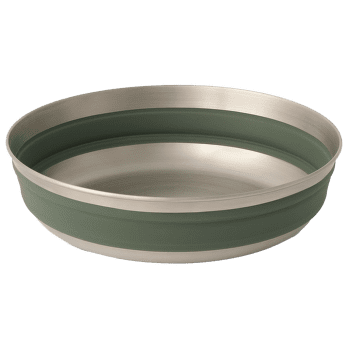 Miska Sea to Summit Detour Stainless Steel Collapsible Bowl - L Laurel Wreath Green