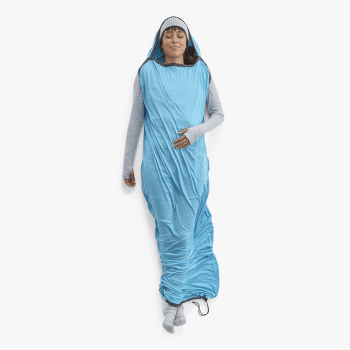 Vložka do spacáku Sea to Summit Breeze Sleeping Bag Liner - Mummy w/ Drawcord - Compact Blue Atoll