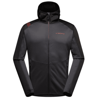 Mikina La Sportiva UPENDO HOODY Men Carbon/Cherry Tomato