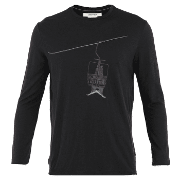 Tričko dlhý rukáv Icebreaker Merino 150 Tech Lite LS Tee Bear Lift Men Black