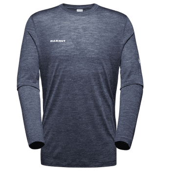 Triko dlouhý rukáv Mammut  Tree Wool FL Longsleeve Men marine melange 5784
