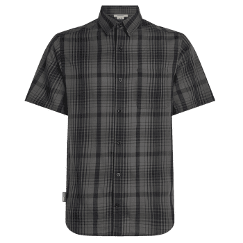 Košile krátký rukáv Icebreaker Merino 125 Cool-Lite™ Steveston SS Shirt Plaid Men OBSIDIAN/BLACK/P