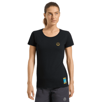 Tričko krátky rukáv La Sportiva CLIMBING ON THE MOON T-Shirt Women Carbon/Giallo