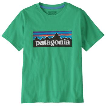 Triko krátký rukáv Patagonia P-6 Logo T-Shirt Aqua Stone