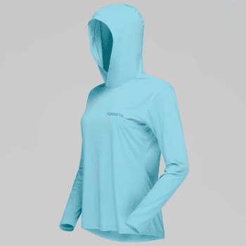 Tričko dlhý rukáv Norrona femund tech Hood Women Aqua Haze