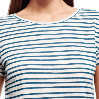 Tričko krátky rukáv Icebreaker Aria SS Scoop Pulled Lines Snow/PRUSSIAN BLUE