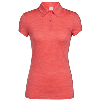 Triko polo Icebreaker Sphere SS Polo Women (104198) Poppy Red Hthr