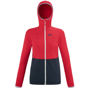 Mikina Millet Trilogy Ultimate Woolpower Hoodie Women SAPHIR/ROUGE