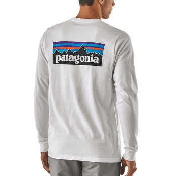 Triko dlouhý rukáv Patagonia P-6 Logo Responsibili-Tee LS Men White