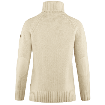 Sveter Fjällräven Övik Cable Knit Roller Neck Women Chalk White