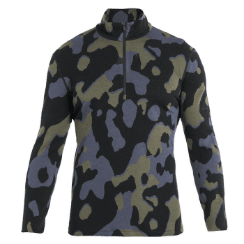 Triko dlouhý rukáv Icebreaker Merino 260 Vertex LS Half Zip Natural Camo Men BLACK/LODEN/GRAPHITE/J