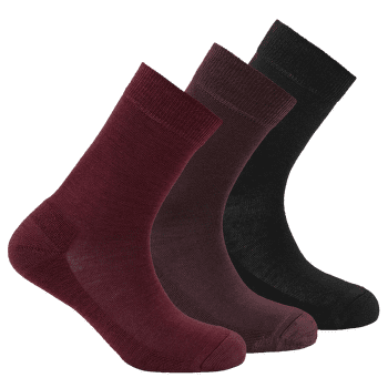 Ponožky Devold Daily Merino Medium Sock 3PK Women 740A Beetroot