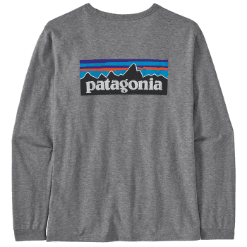 Triko dlouhý rukáv Patagonia Long-Sleeved P-6 Logo Women Gravel Heather