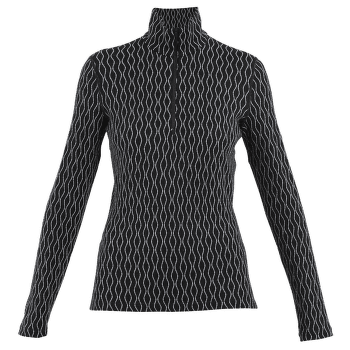 Triko dlouhý rukáv Icebreaker Merino 260 Vertex LS Half Zip On-Piste Women BLACK/SNOW/J