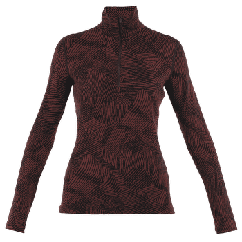 Tričko dlhý rukáv Icebreaker Merino 260 Vertex LS Half Zip Frozen Forms Women BLACK/PORT/J