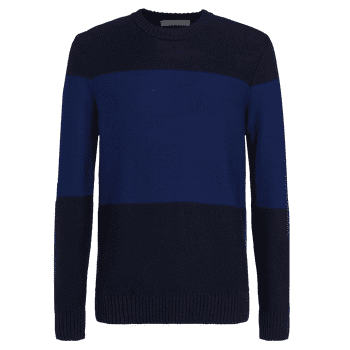 Sveter Icebreaker Waypoint Crewe Sweater Men MIDNIGHTNAVY/ROYALNAVY/CB