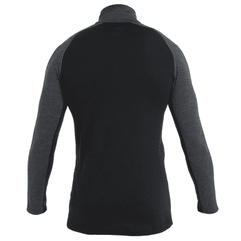 Tričko dlhý rukáv Icebreaker Merino 200 ZoneKnit™ LS Half Zip Men JET HTHR/BLK/METRO H/CB