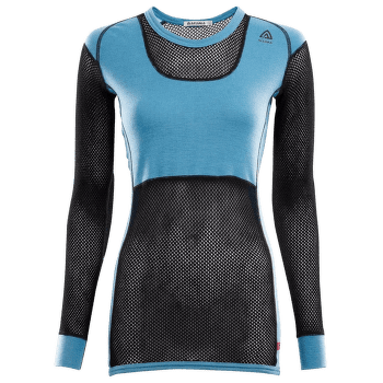 Tričko dlhý rukáv Aclima WoolNet Crew Neckt Women Azure Blue / Jet Black