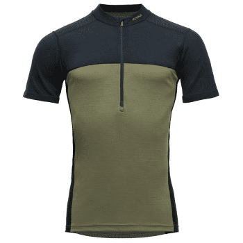 Tričko krátky rukáv Devold Lauparen Merino 190 Zip Tee Men 284A INK/LICHEN/BLACK