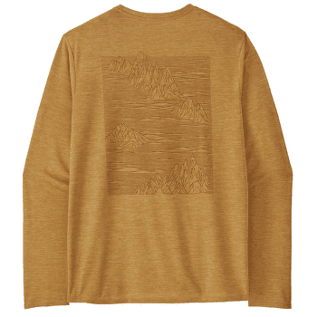 Tričko dlhý rukáv Patagonia L/S Cap Cool Daily Graphic Shirt Men Strataspire: Beeswax Tan X-Dye